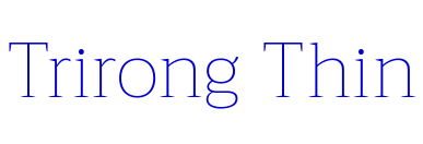 Trirong Thin police de caractère
